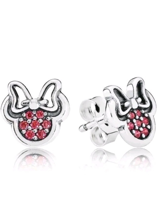 Pandora Jewelry - Pandora Bow Minnie-Style Ale 925 Sterling Silver Stud Earrings Box, Bag